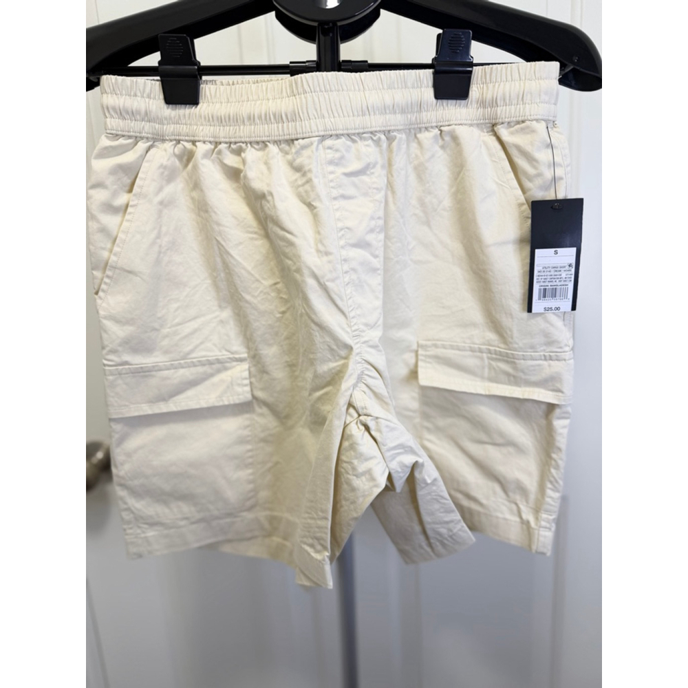 Men’s 8" Utility Cargo Shorts – Cream – Size S – NWT - Picture 2 of 7